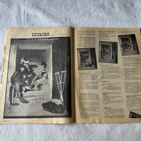 1978 Slash Magazine Punk Vol 1 No 7 Screamers Germs Ramones Controllers Dickies - Picture 4 of 5